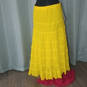 Andi + James Vibrant Yellow Boho Skirt